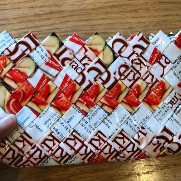 NWOT Homemade in England Unique Wrapper Clutch Environmently Friendly Purse Bags - Picture 4 of 8